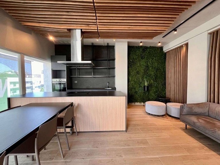 Depto en Ñuñoa con salón gourmet y cowork Irarrázaval