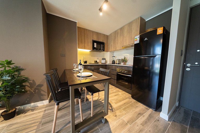 Depto en Ñuñoa con salón gourmet y cowork Irarrázaval