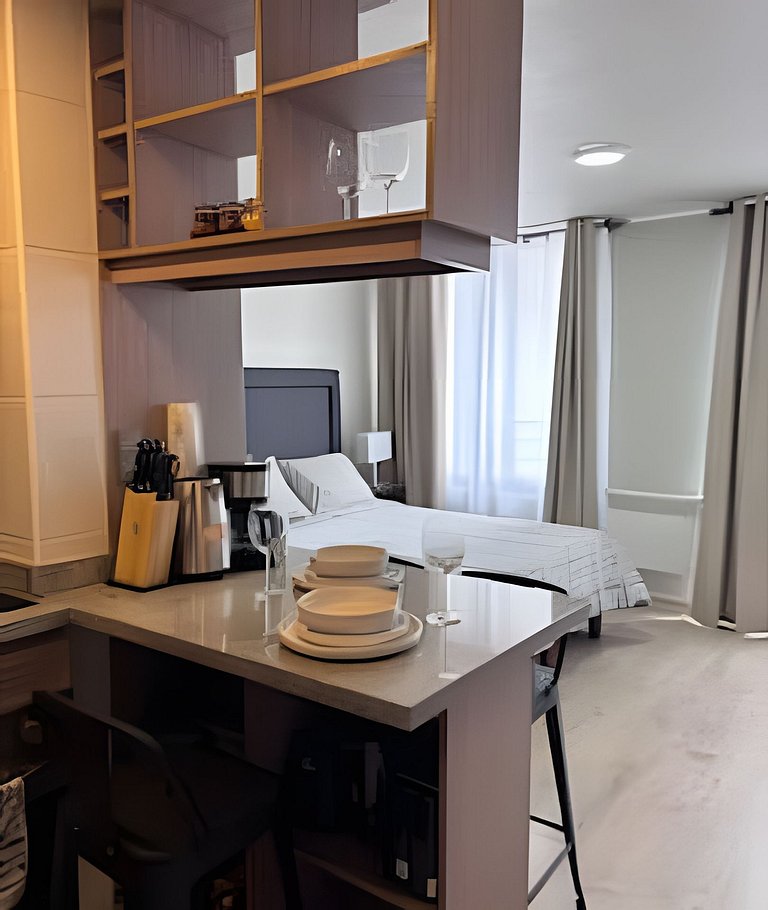 Studio for two people near Ecuador metro, fully comfortable