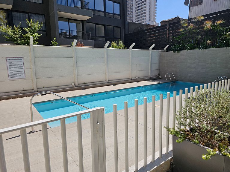 Depto. ejecutivo full equipado en Tocornal, con piscina