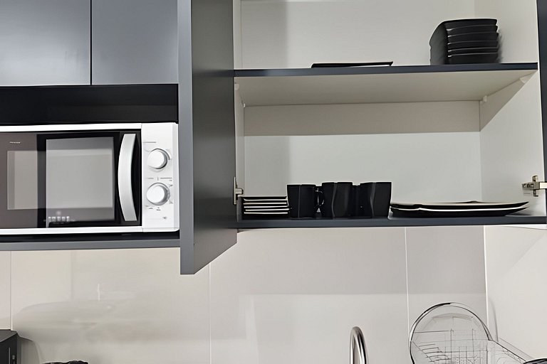 Apartamento no centro de Santiago com piscina e lavanderia R