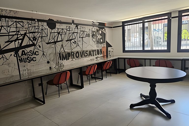 Apartamento no centro de Santiago com piscina e lavanderia R