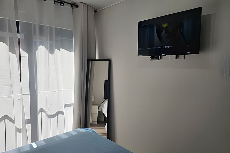 Apartamento no centro de Santiago com piscina e lavanderia R